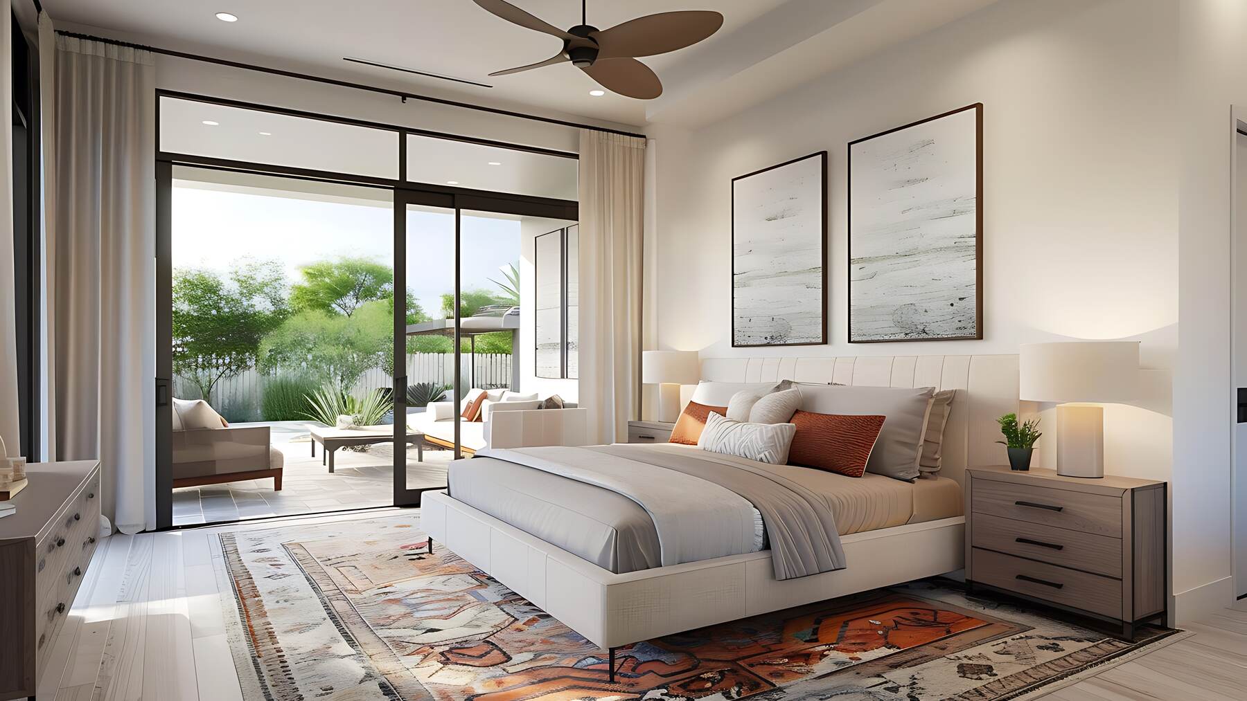 Bedroom interior in an Arizona home